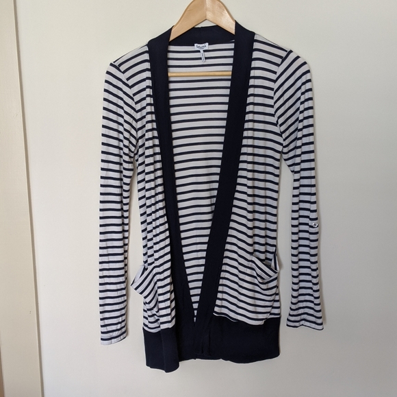 Splendid Blue and White Striped Cardigan, Sz. XS - Picture 1 of 7